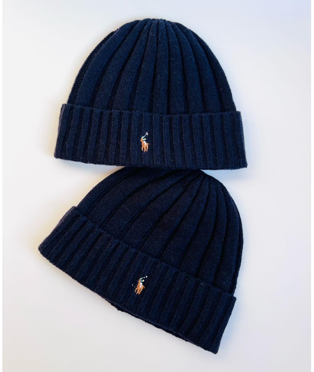 POLO RALPH LAUREN Темно-синяя шерстяная шапка, фото 9