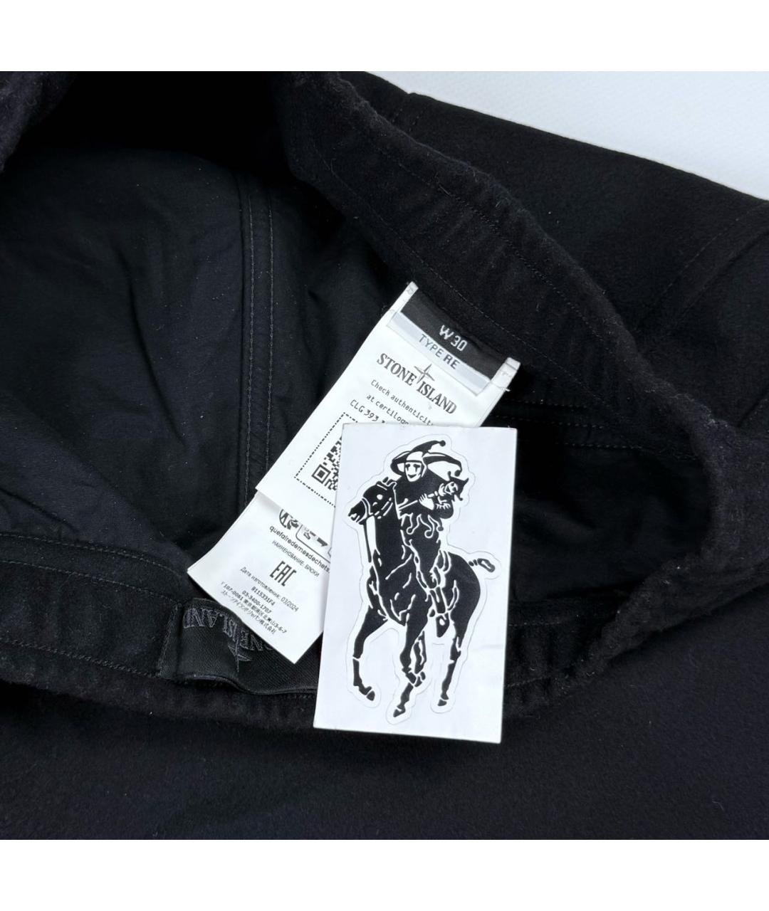 STONE ISLAND Черные повседневные брюки, фото 5