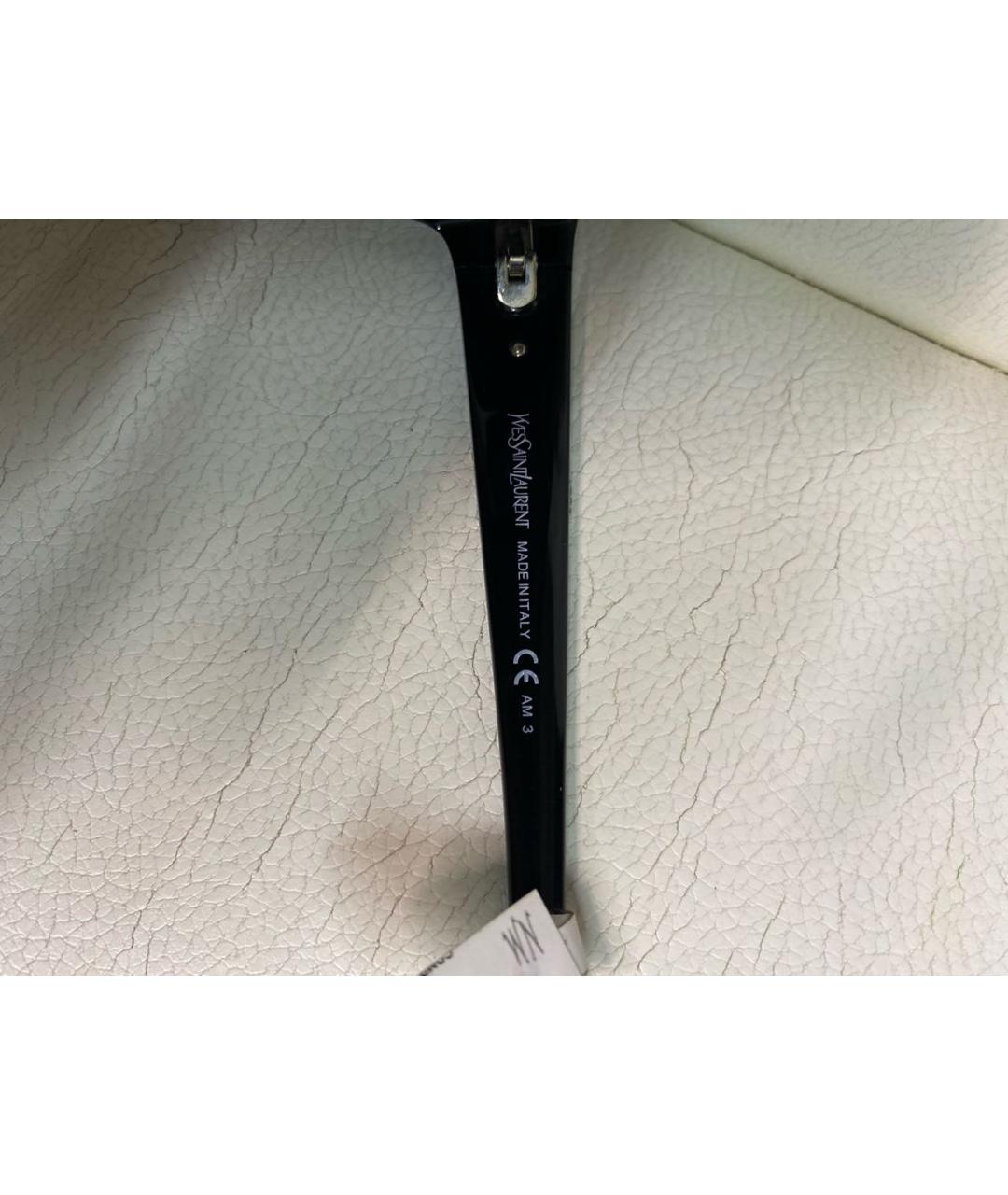 SAINT LAURENT Черные пластиковые солнцезащитные очки, фото 4