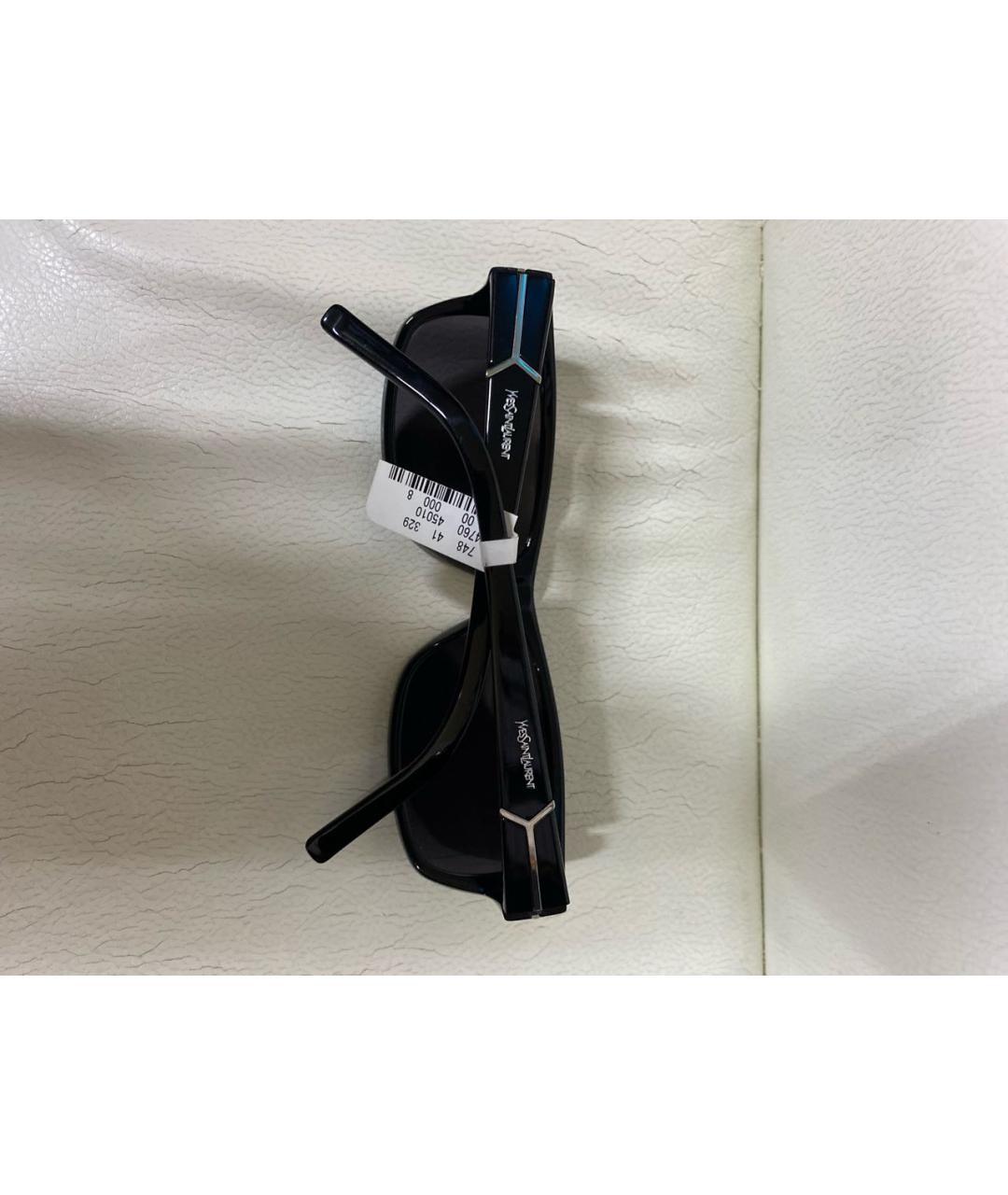 SAINT LAURENT Черные пластиковые солнцезащитные очки, фото 2