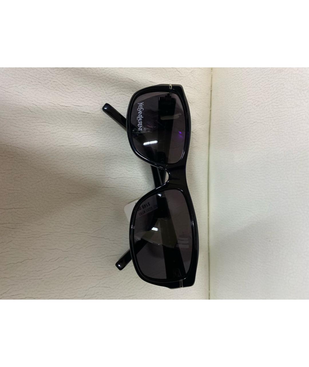 SAINT LAURENT Черные пластиковые солнцезащитные очки, фото 6