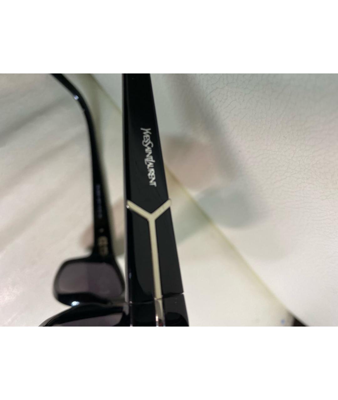 SAINT LAURENT Черные пластиковые солнцезащитные очки, фото 3