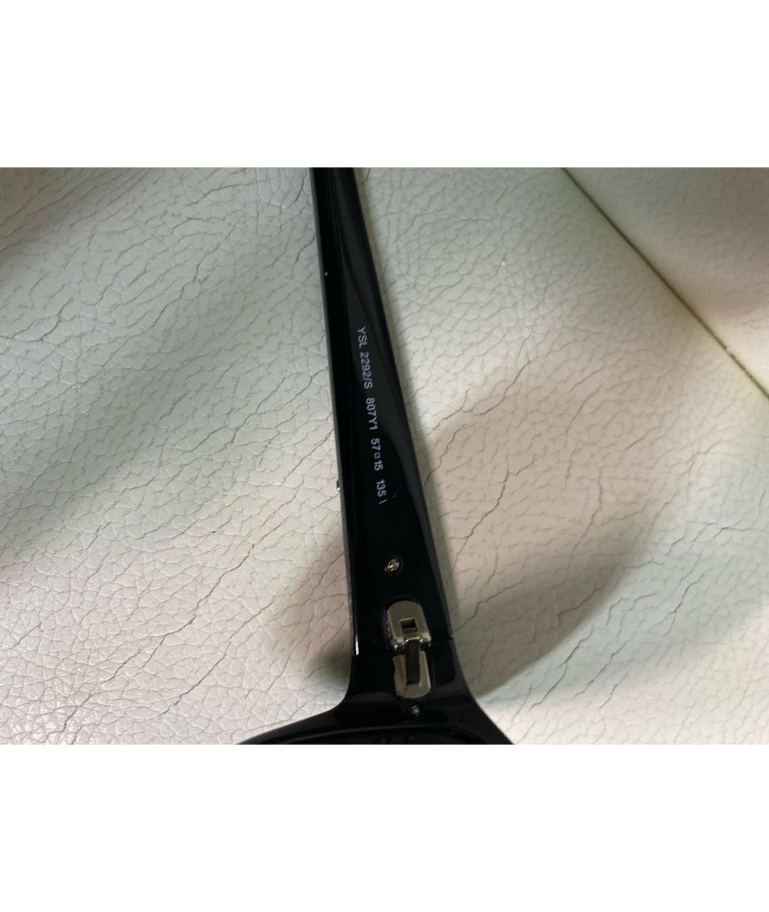 SAINT LAURENT Черные пластиковые солнцезащитные очки, фото 5