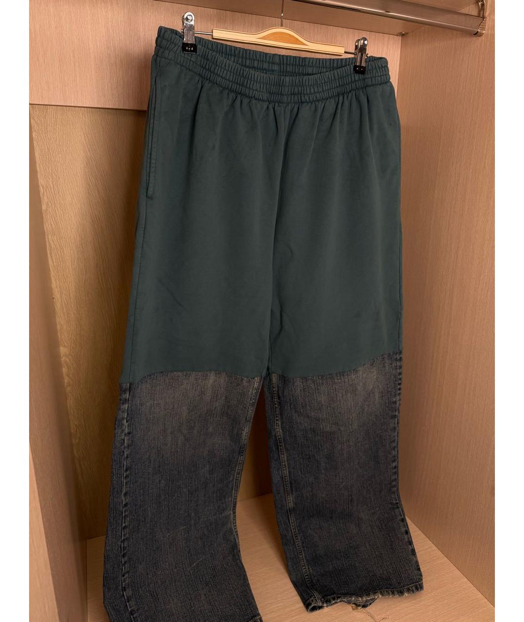 BALENCIAGA Синие хлопковые прямые джинсы, фото 3