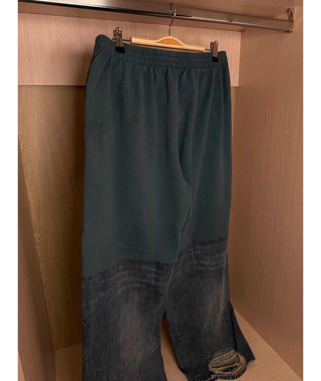 BALENCIAGA Синие хлопковые прямые джинсы, фото 4