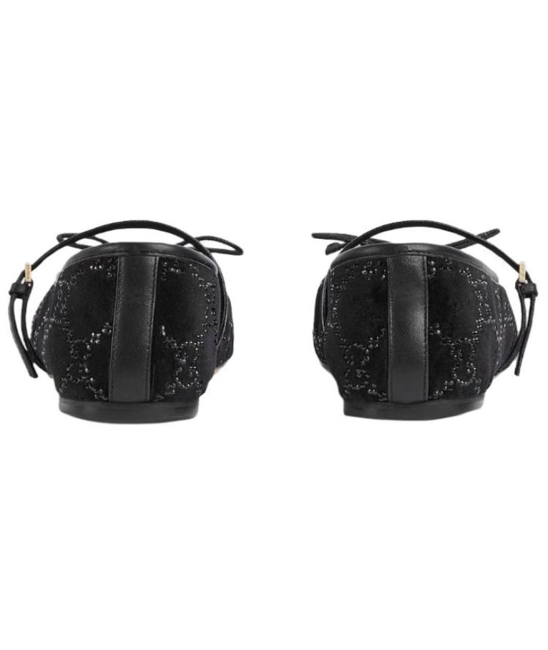 GUCCI Черные кожаные балетки, фото 5