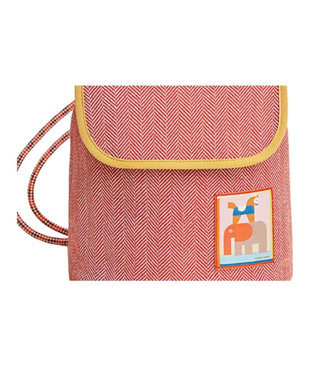 HERMES Розовый шерстяной рюкзак, фото 4