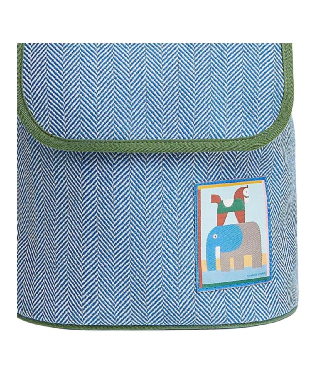 HERMES Голубой шерстяной рюкзак, фото 4