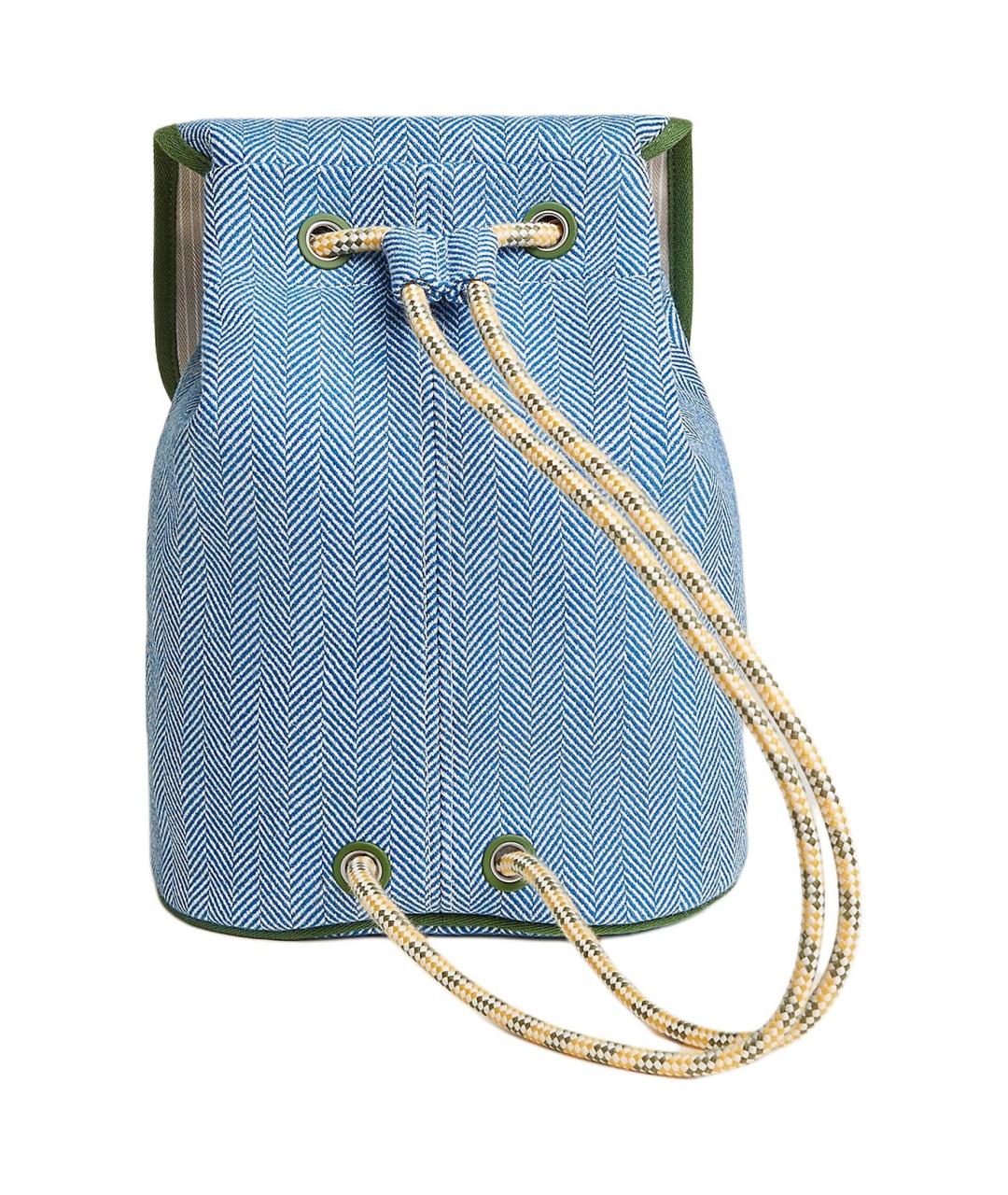 HERMES Голубой шерстяной рюкзак, фото 2