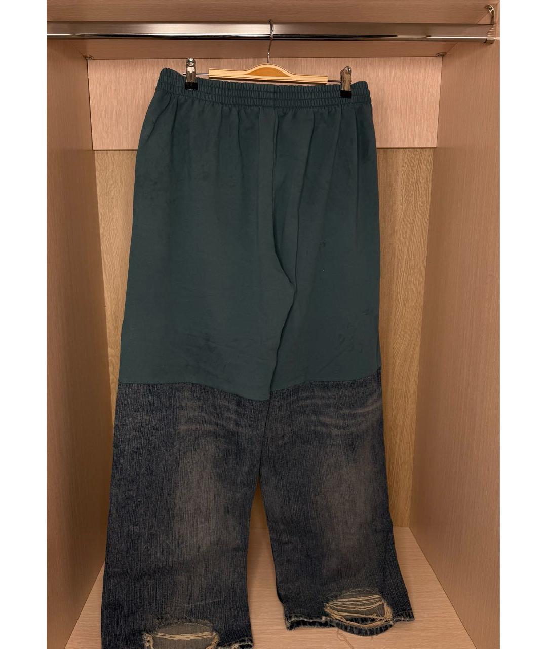 BALENCIAGA Синие хлопковые прямые джинсы, фото 2