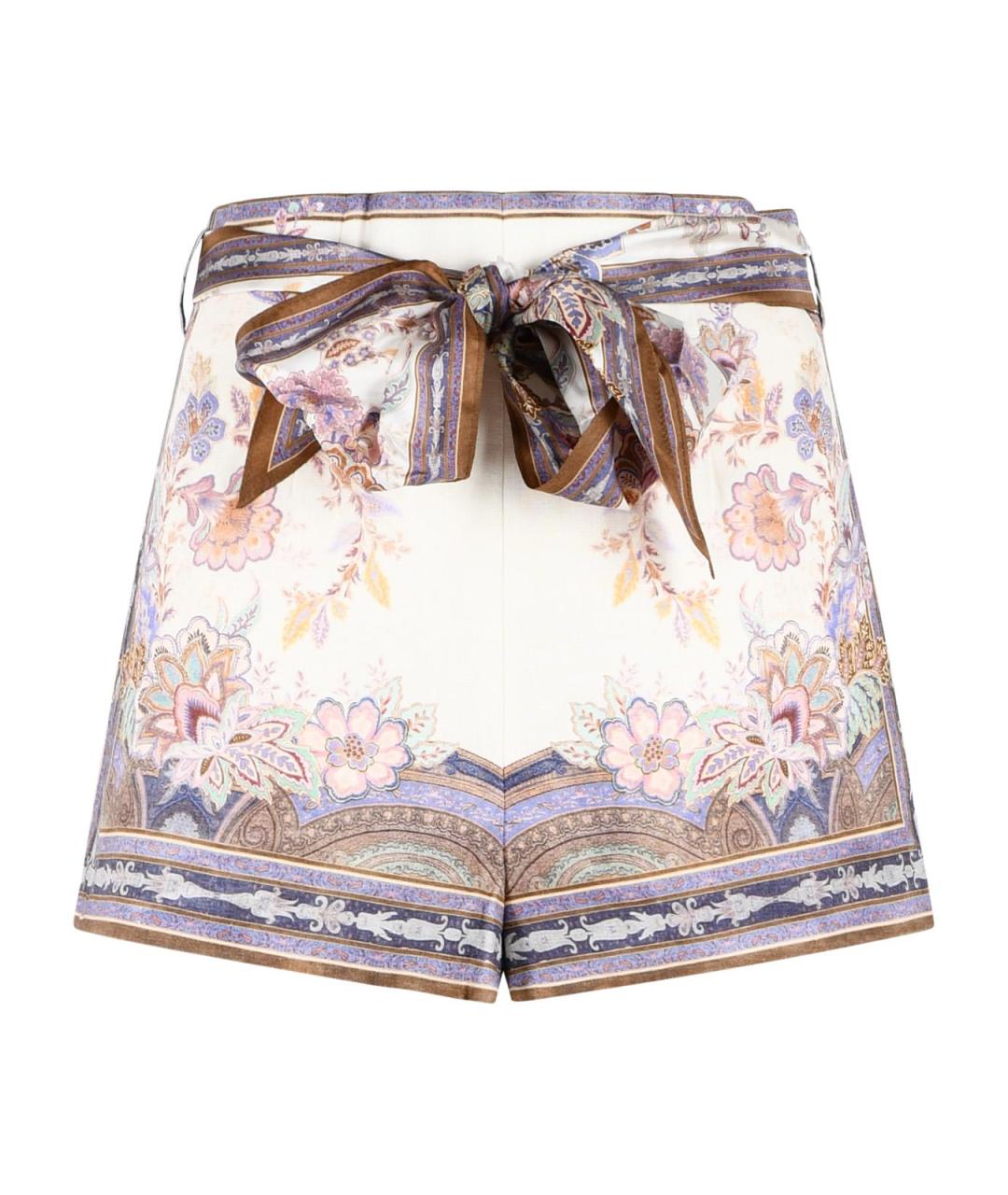 ZIMMERMANN Мульти льняные шорты, фото 1