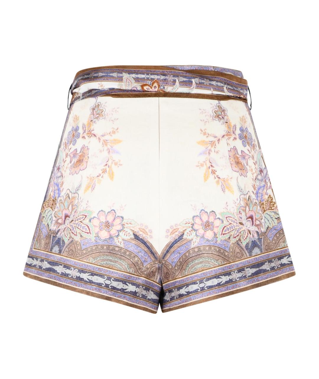 ZIMMERMANN Мульти льняные шорты, фото 3