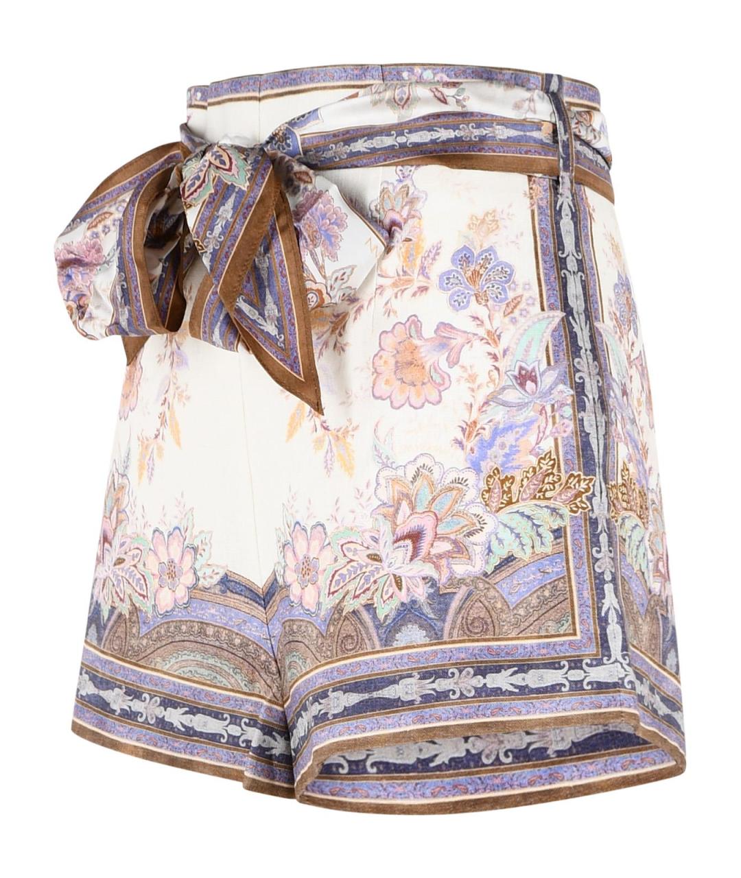 ZIMMERMANN Мульти льняные шорты, фото 2