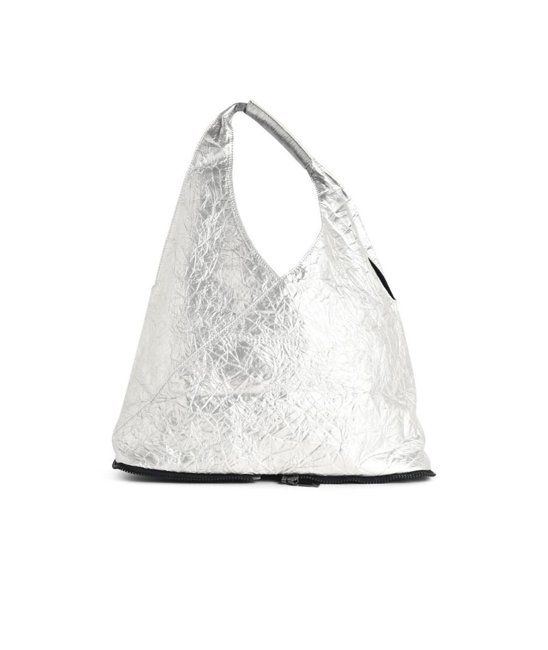 MM6 MAISON MARGIELA Серебряная сумка тоут из искусственной кожи, фото 3