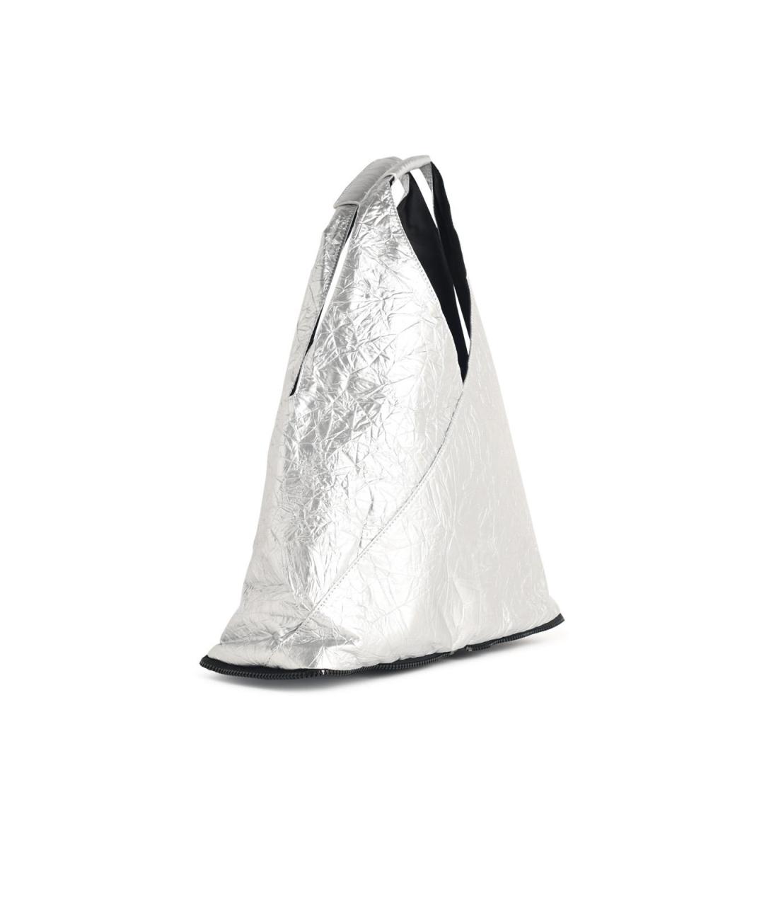 MM6 MAISON MARGIELA Серебряная сумка тоут из искусственной кожи, фото 2