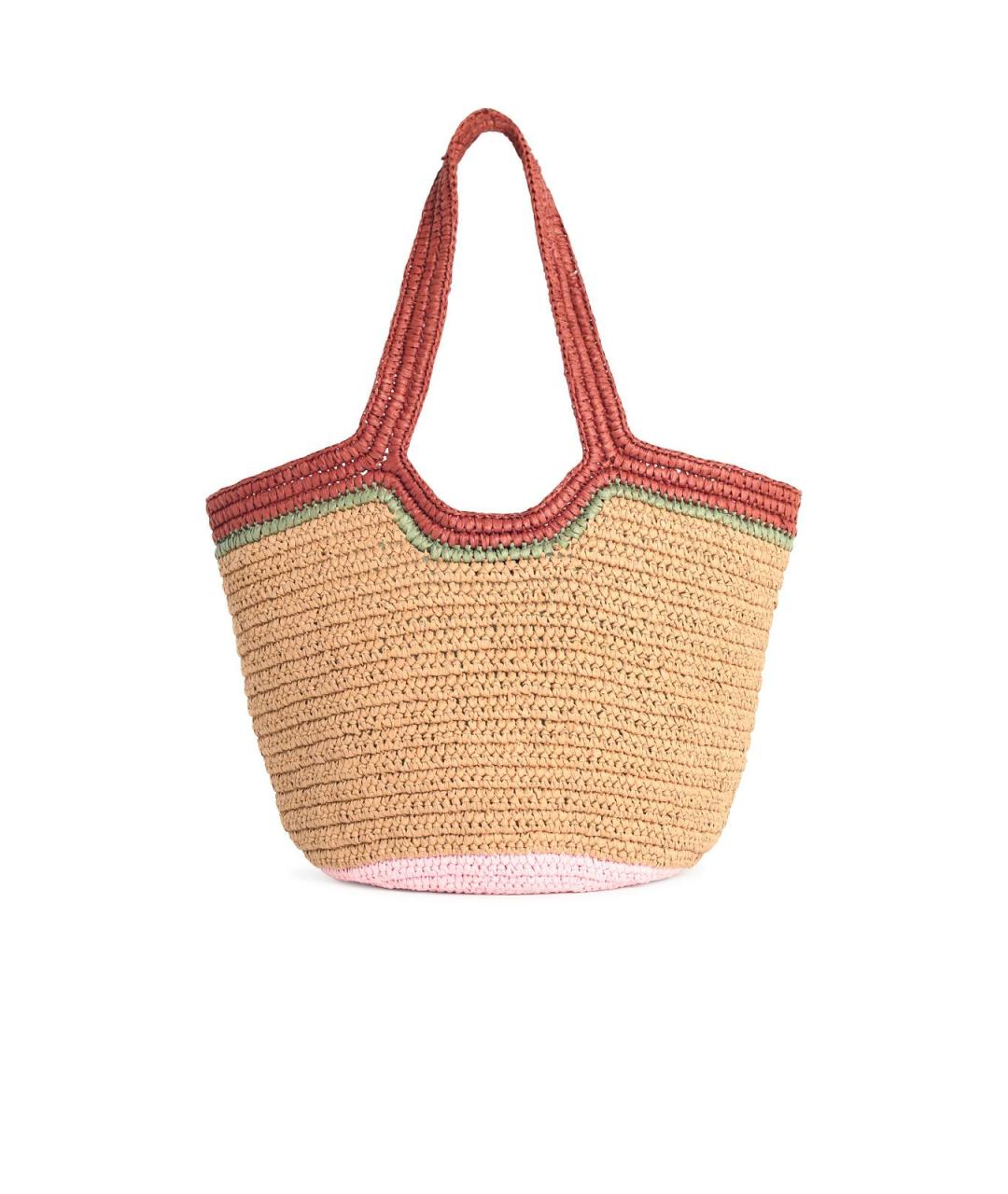 MARNI Бежевая пелетеная пляжная сумка, фото 3