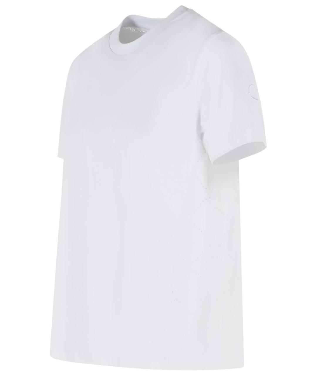 MONCLER Белая хлопковая футболка, фото 2