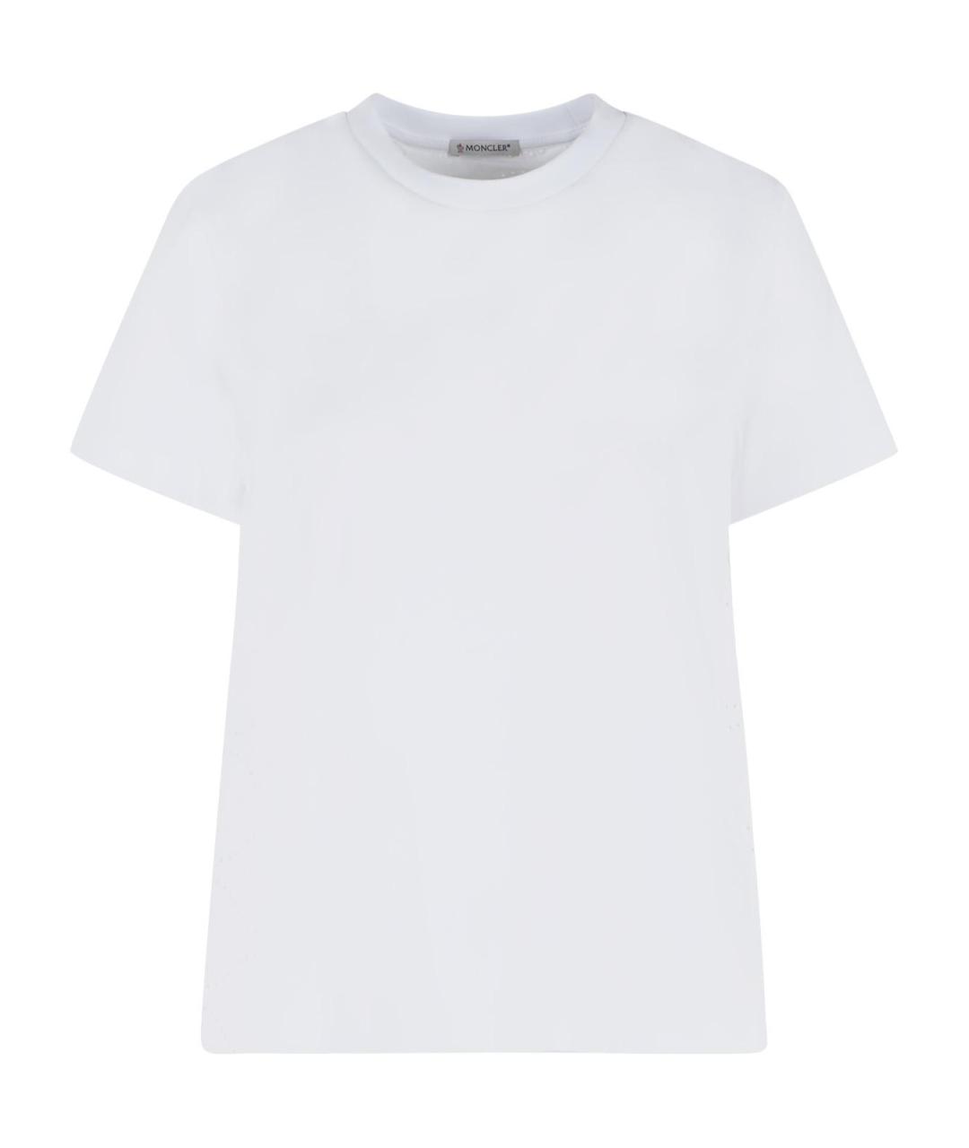 MONCLER Белая хлопковая футболка, фото 1