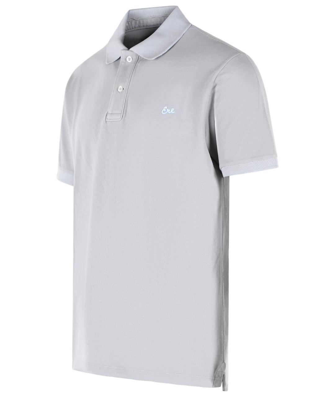 ERL Серое хлопковое поло с коротким рукавом, фото 2