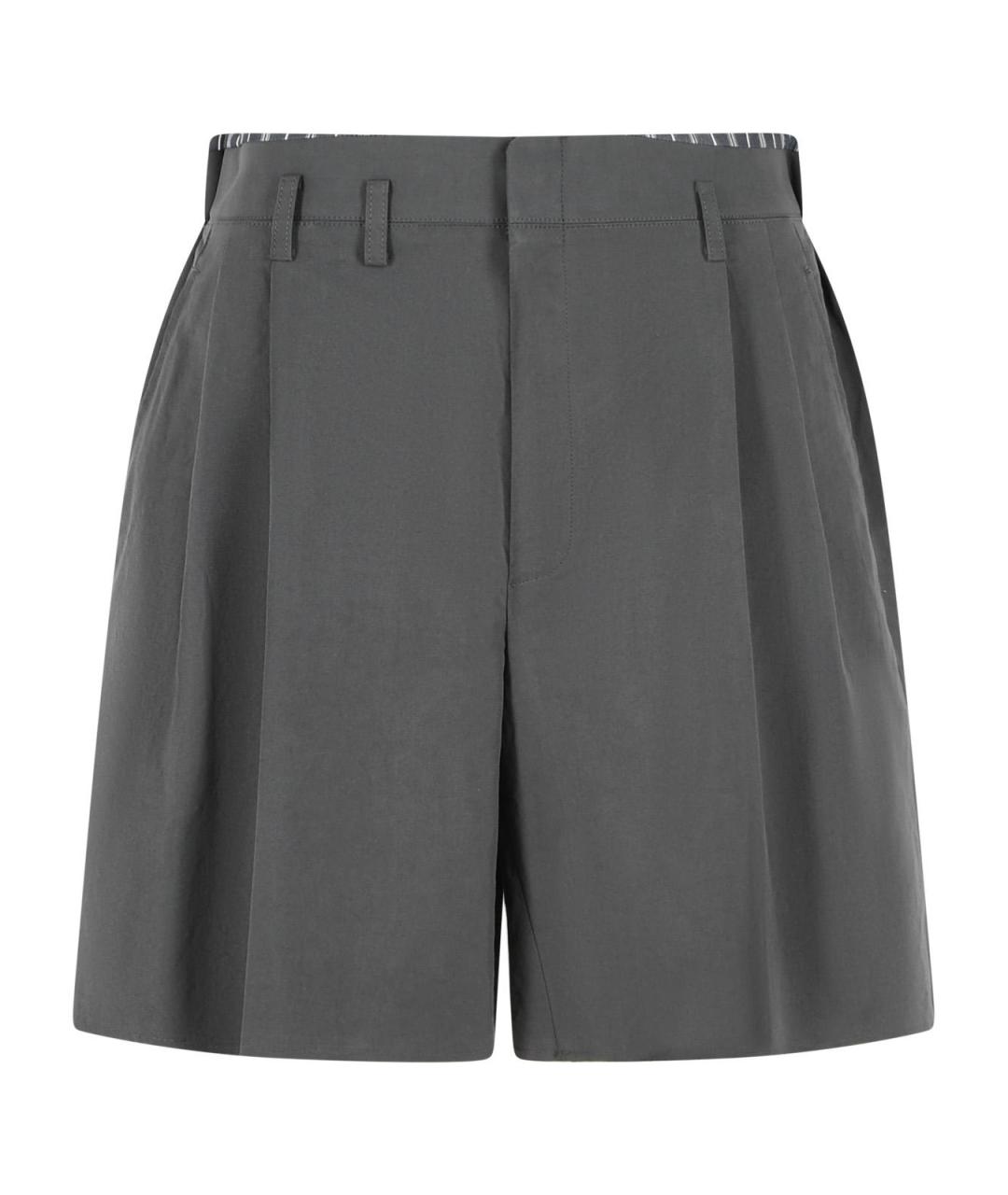 MAISON MARGIELA Серые хлопковые шорты, фото 1