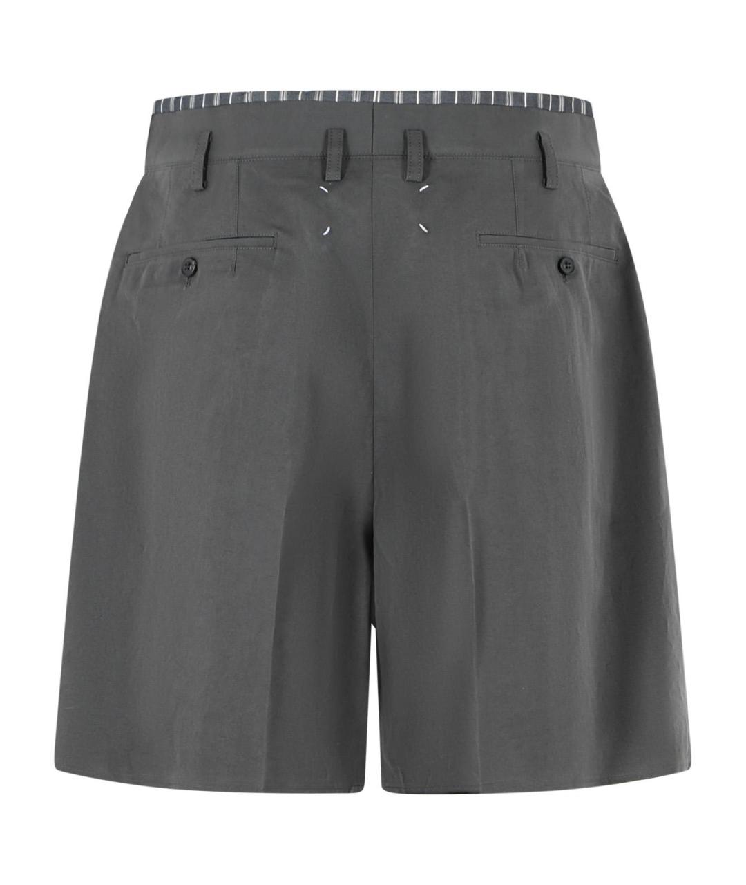 MAISON MARGIELA Серые хлопковые шорты, фото 3