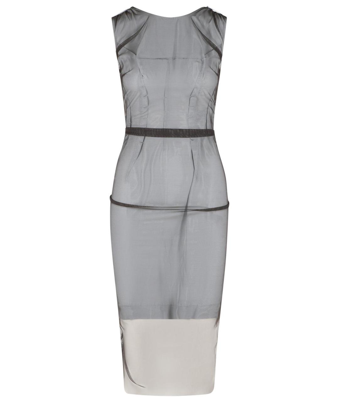 MAISON MARGIELA Серое вискозное повседневное платье, фото 1