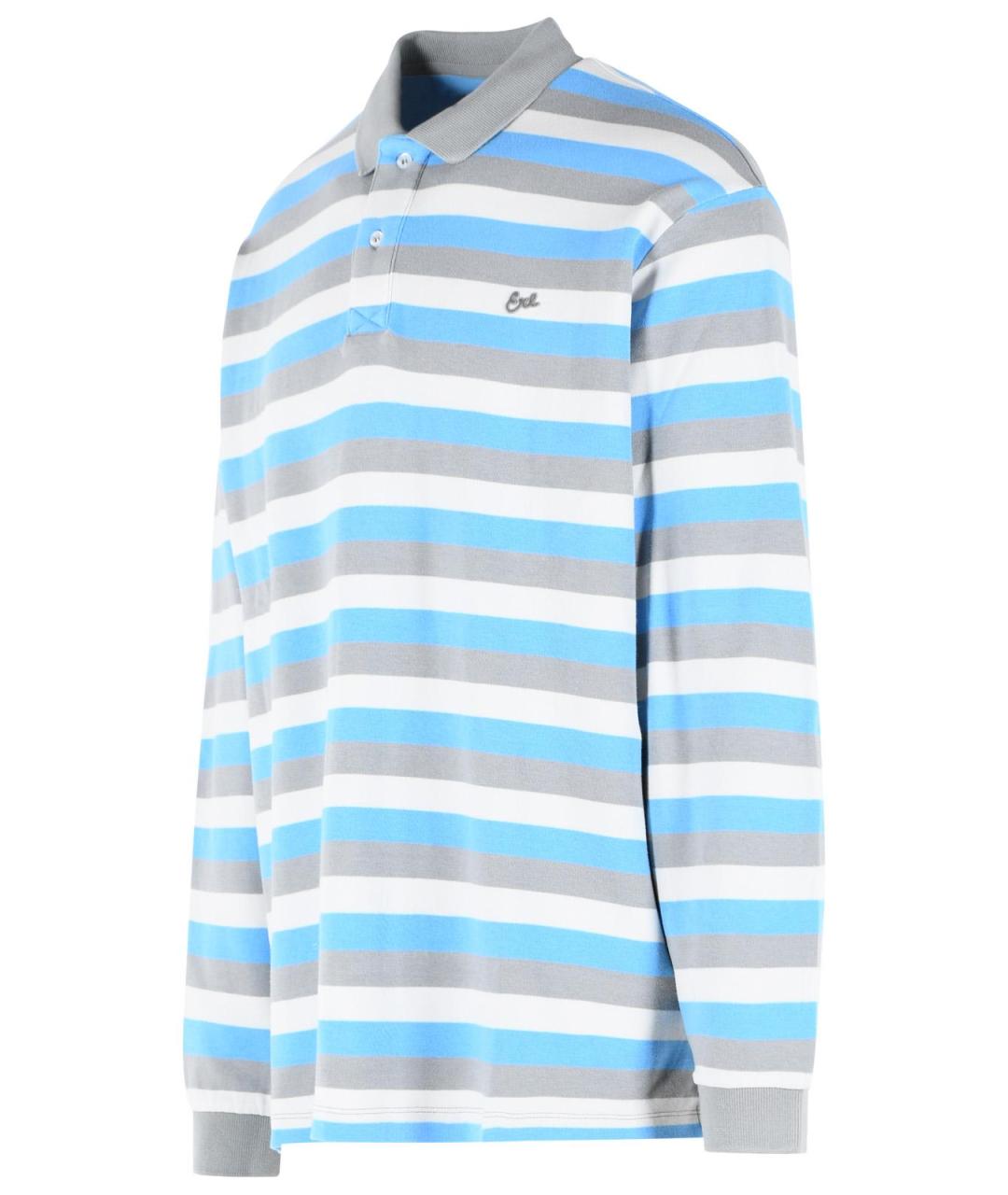 ERL Голубое хлопковое поло с длинным рукавом, фото 2