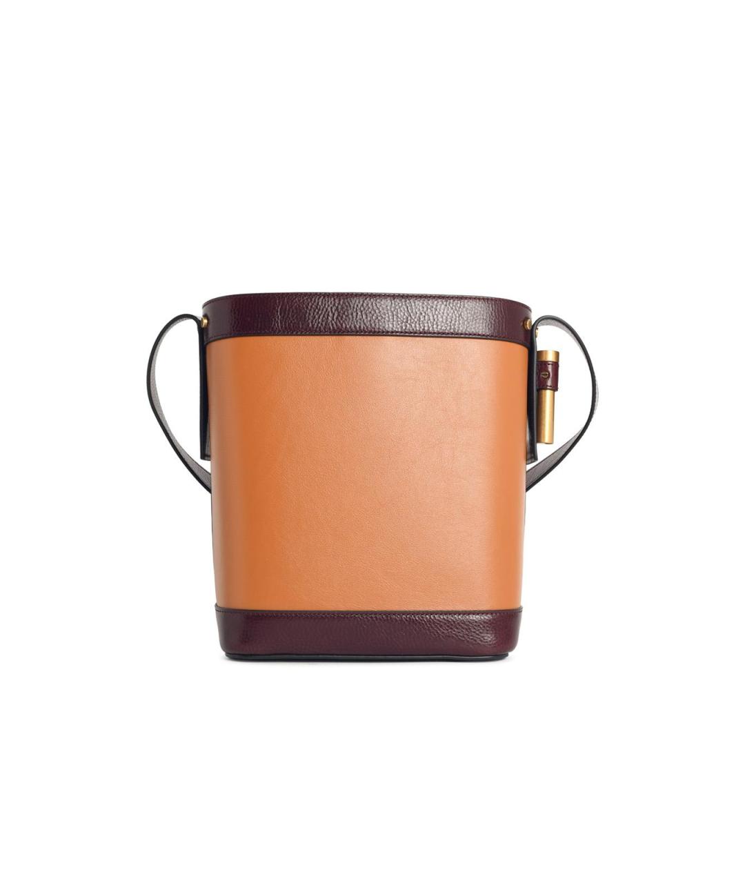 VERSACE Оранжевая кожаная сумка тоут, фото 3