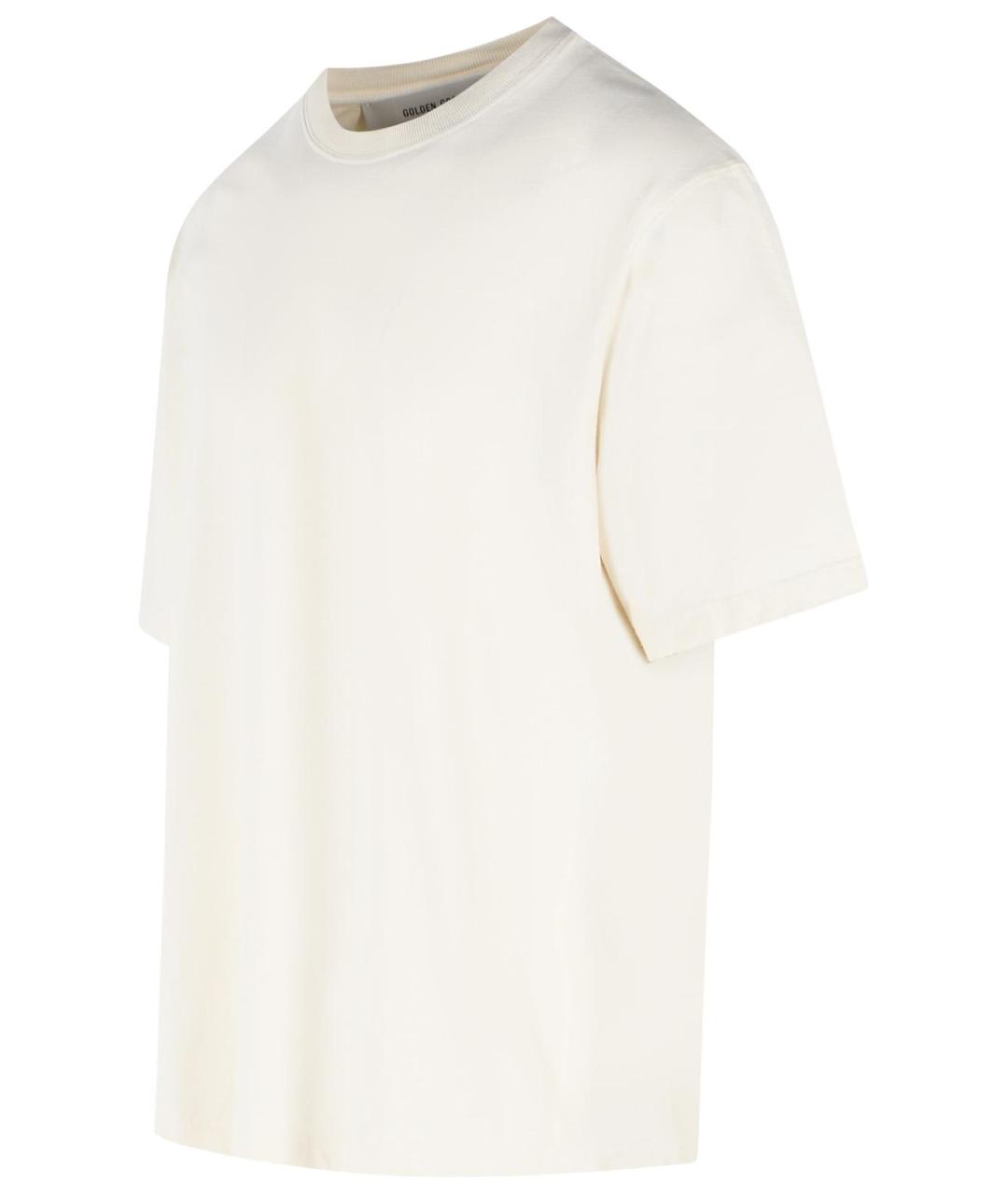 GOLDEN GOOSE DELUXE BRAND Белая хлопковая футболка, фото 2