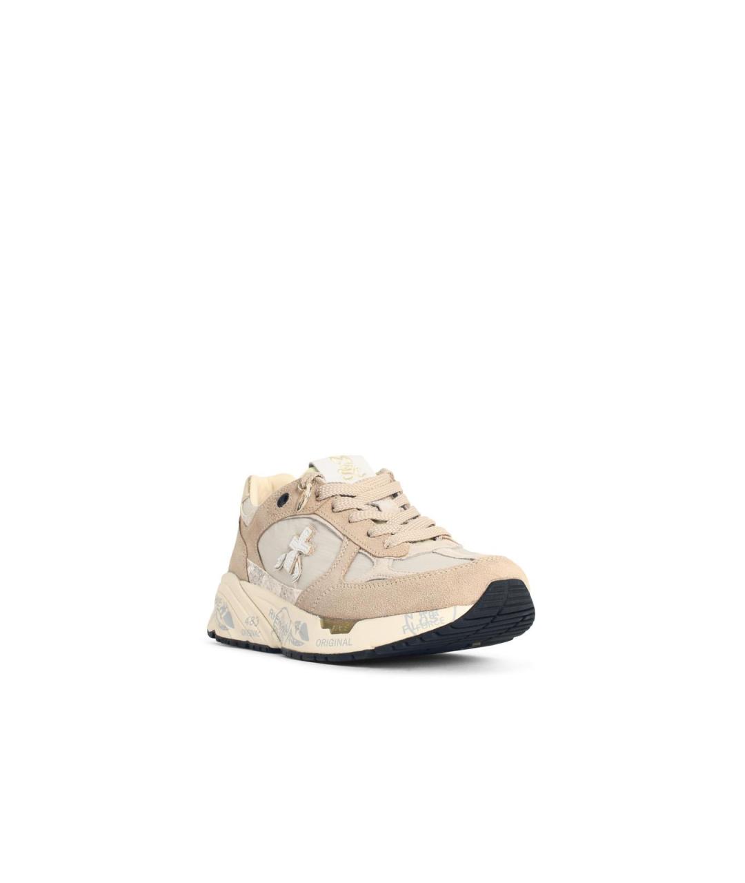 PREMIATA Бежевые текстильные кроссовки, фото 2