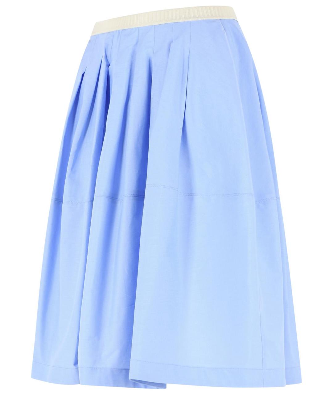 MARNI Голубая хлопковая юбка миди, фото 2