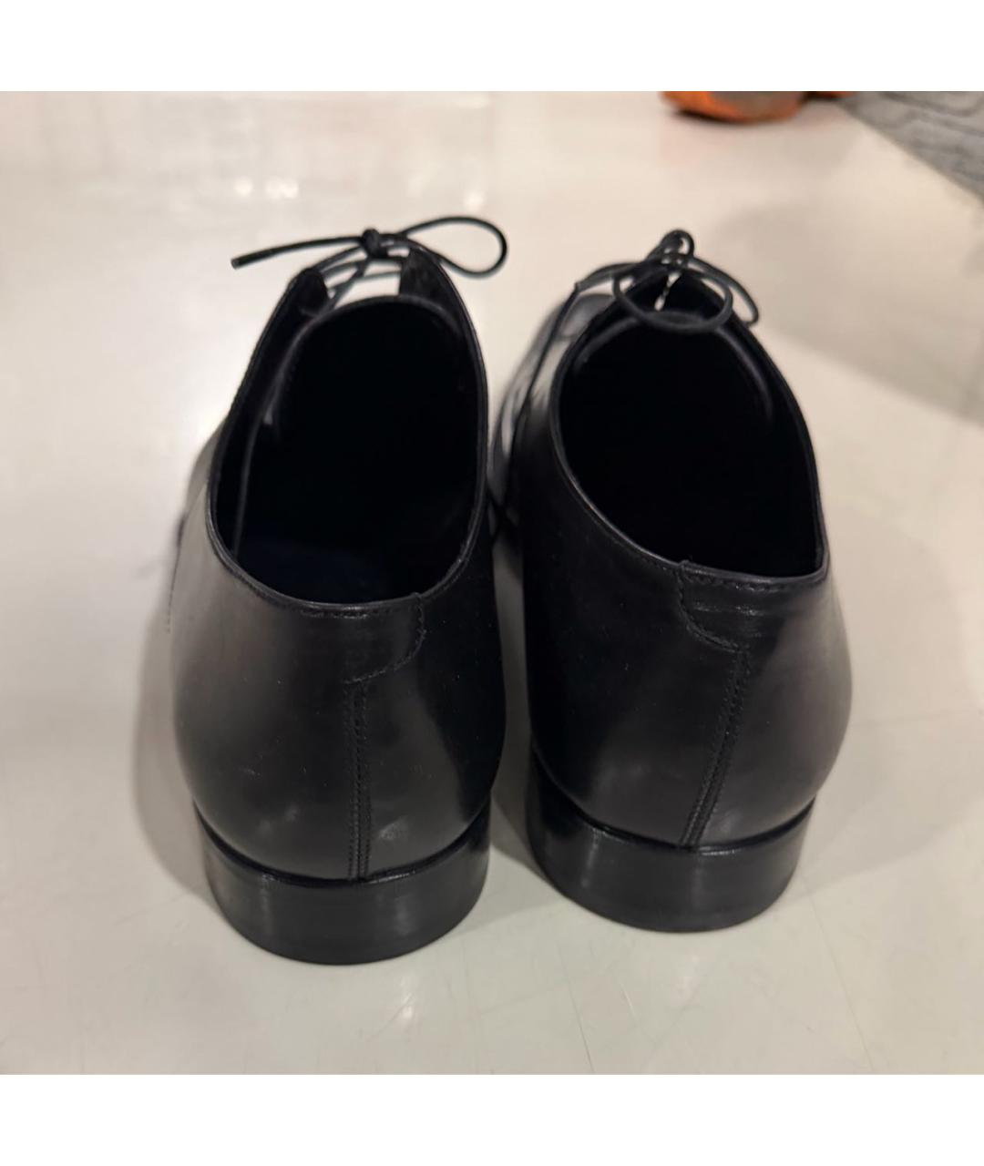 ZEGNA Черные кожаные туфли, фото 4