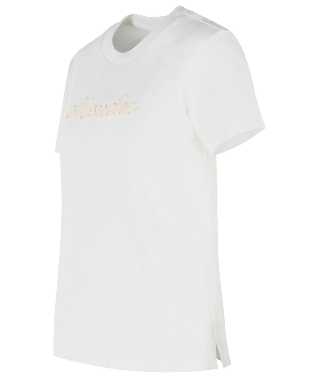 MONCLER Бежевая хлопковая футболка, фото 2