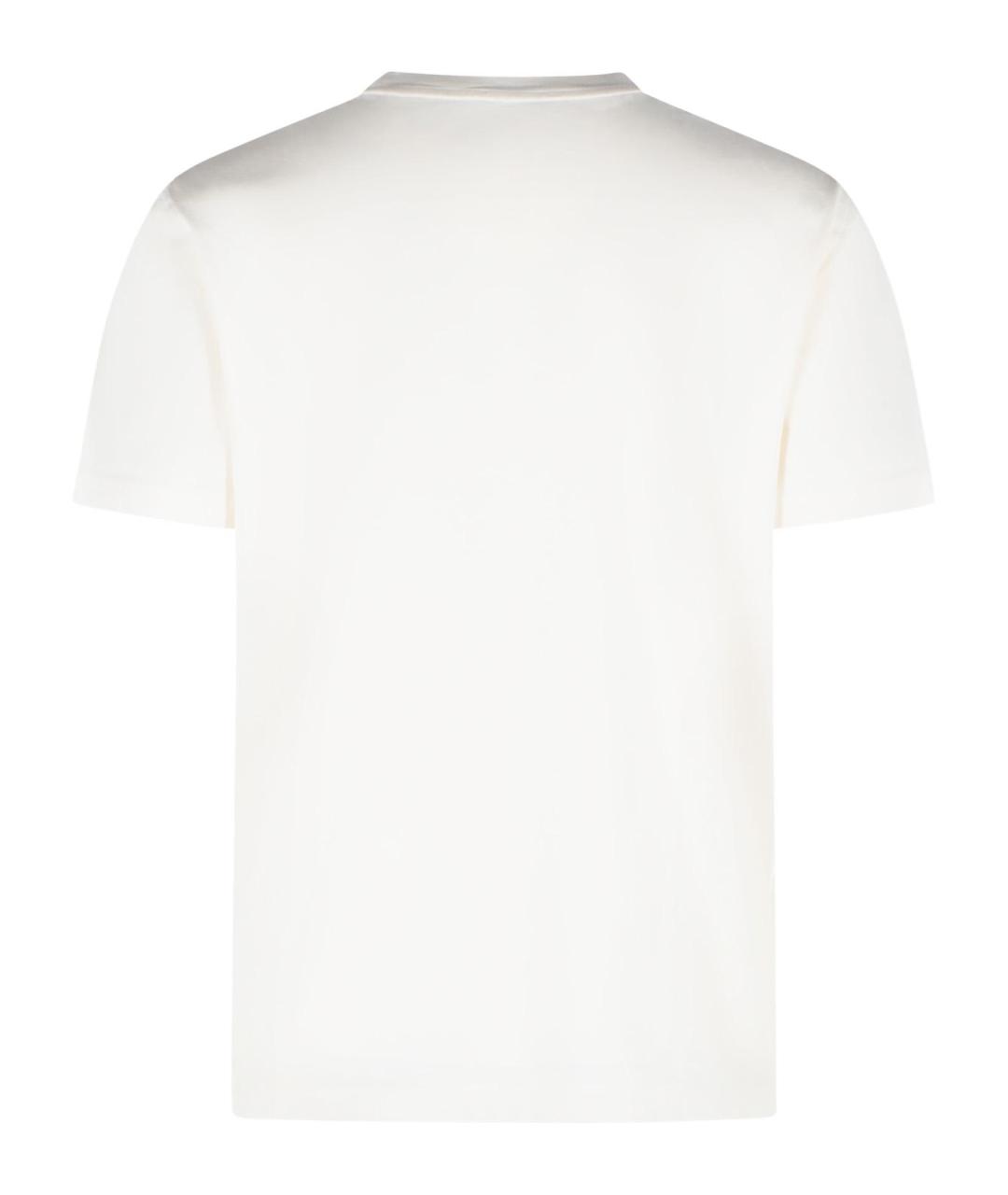 MONCLER Белая хлопковая футболка, фото 3