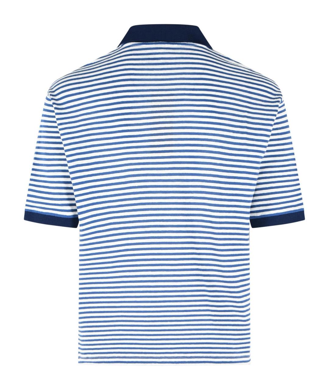 MARNI Голубое поло с коротким рукавом, фото 3