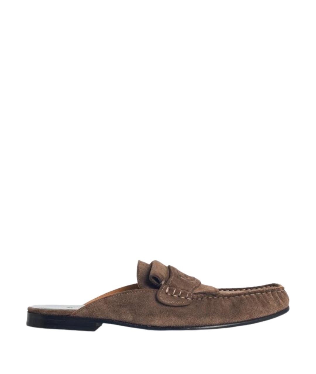 MARNI Коричневые кожаные лоферы, фото 1