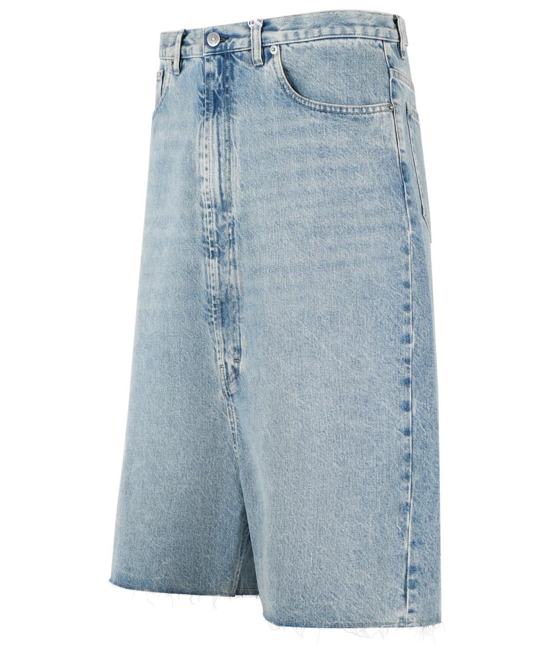 MAISON MARGIELA Голубые хлопковые шорты, фото 2