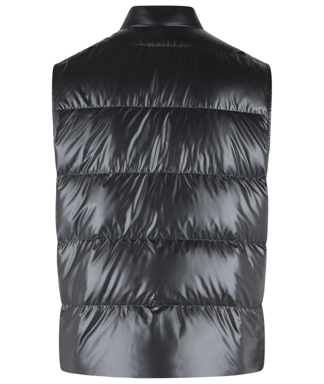 MONCLER Черный полиэстеровый жилет, фото 3