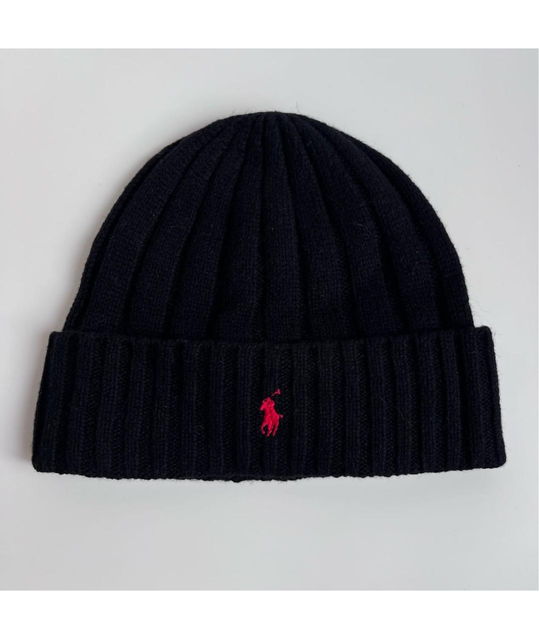 POLO RALPH LAUREN Черная шерстяная шапка, фото 7