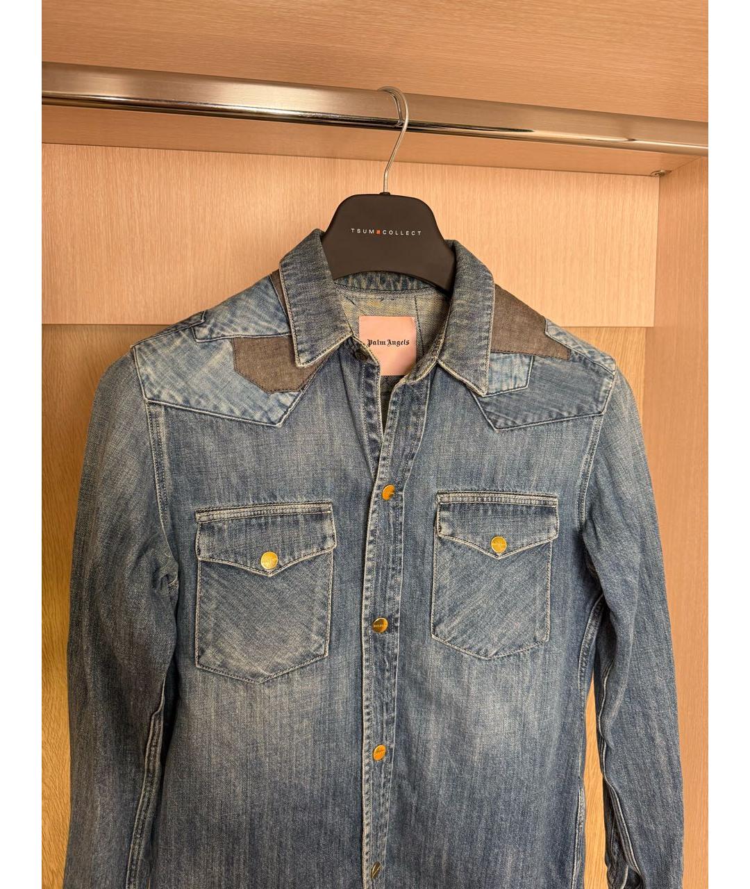 PALM ANGELS Синяя хлопковая куртка, фото 2