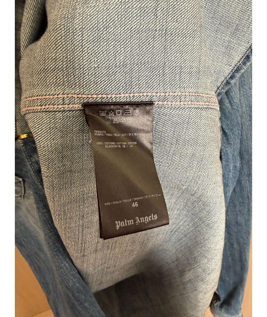 PALM ANGELS Синяя хлопковая куртка, фото 5