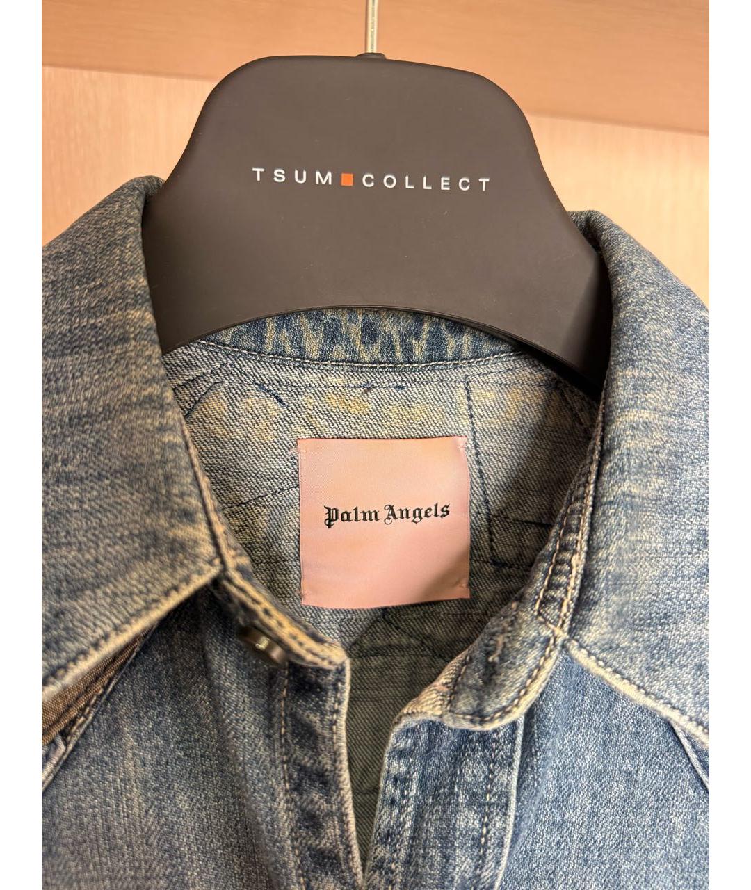 PALM ANGELS Синяя хлопковая куртка, фото 4