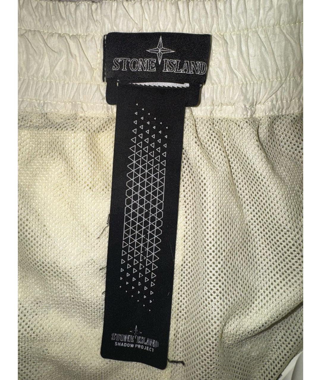 STONE ISLAND SHADOW PROJECT Бежевые полиамидовые шорты, фото 6