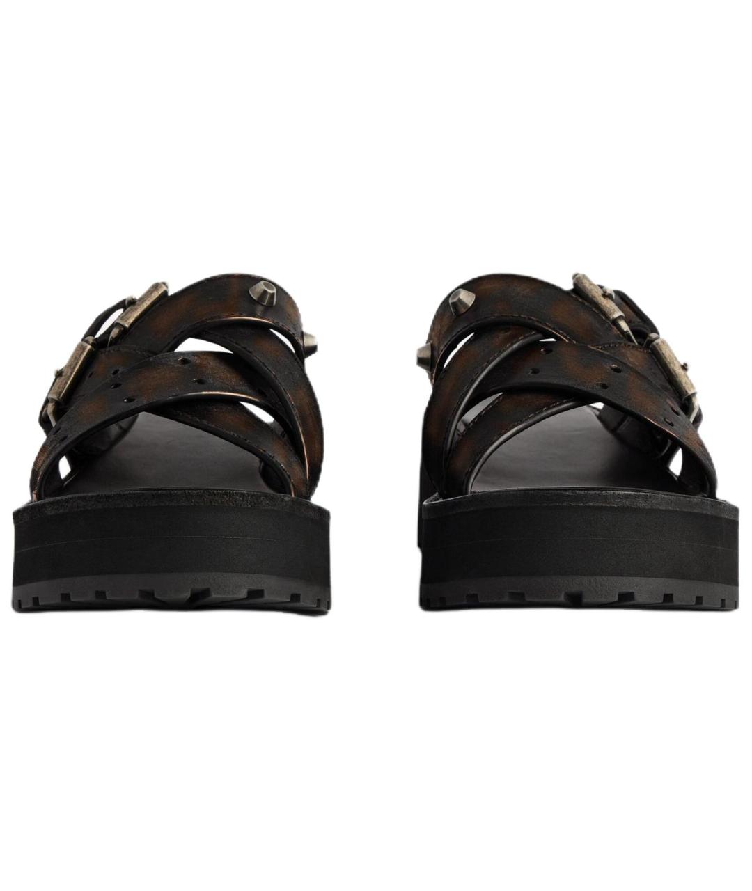 BALENCIAGA Коричневые босоножки, фото 4