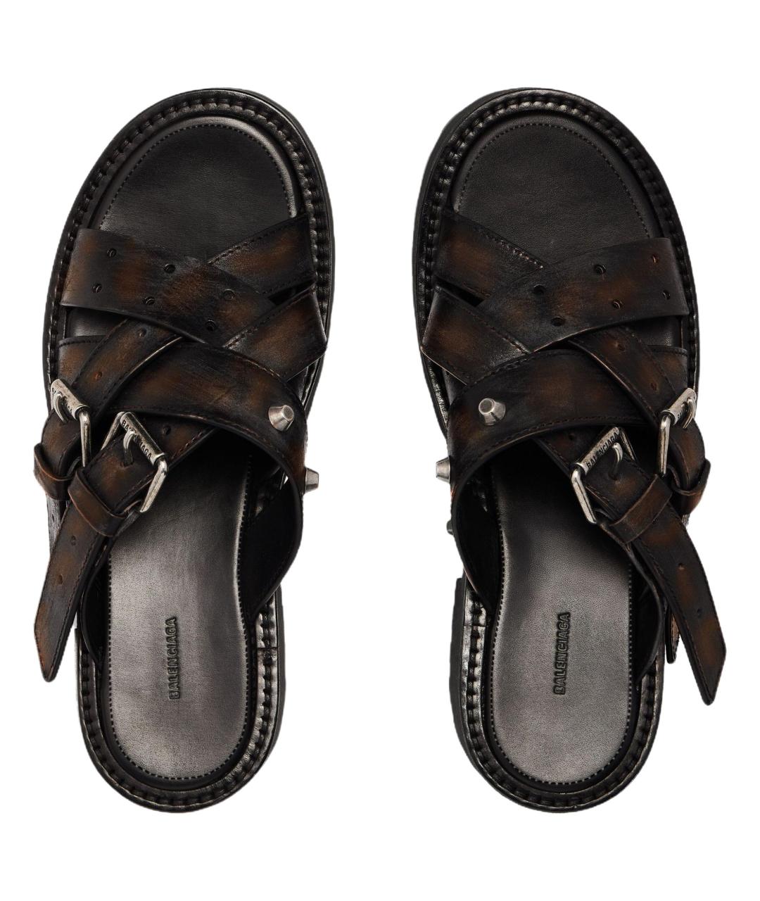 BALENCIAGA Коричневые босоножки, фото 5