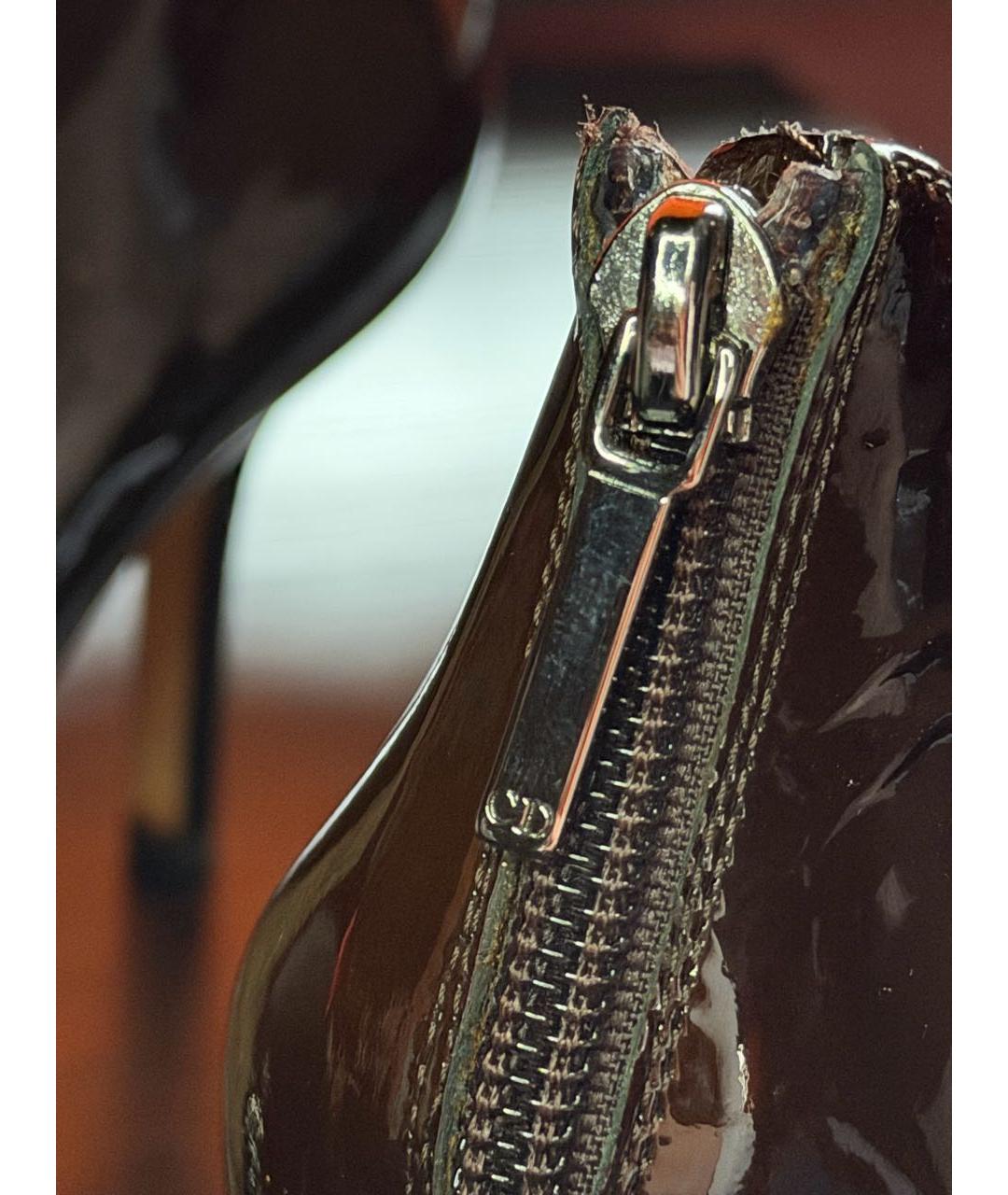 CHRISTIAN DIOR Коричневые текстильные туфли, фото 7