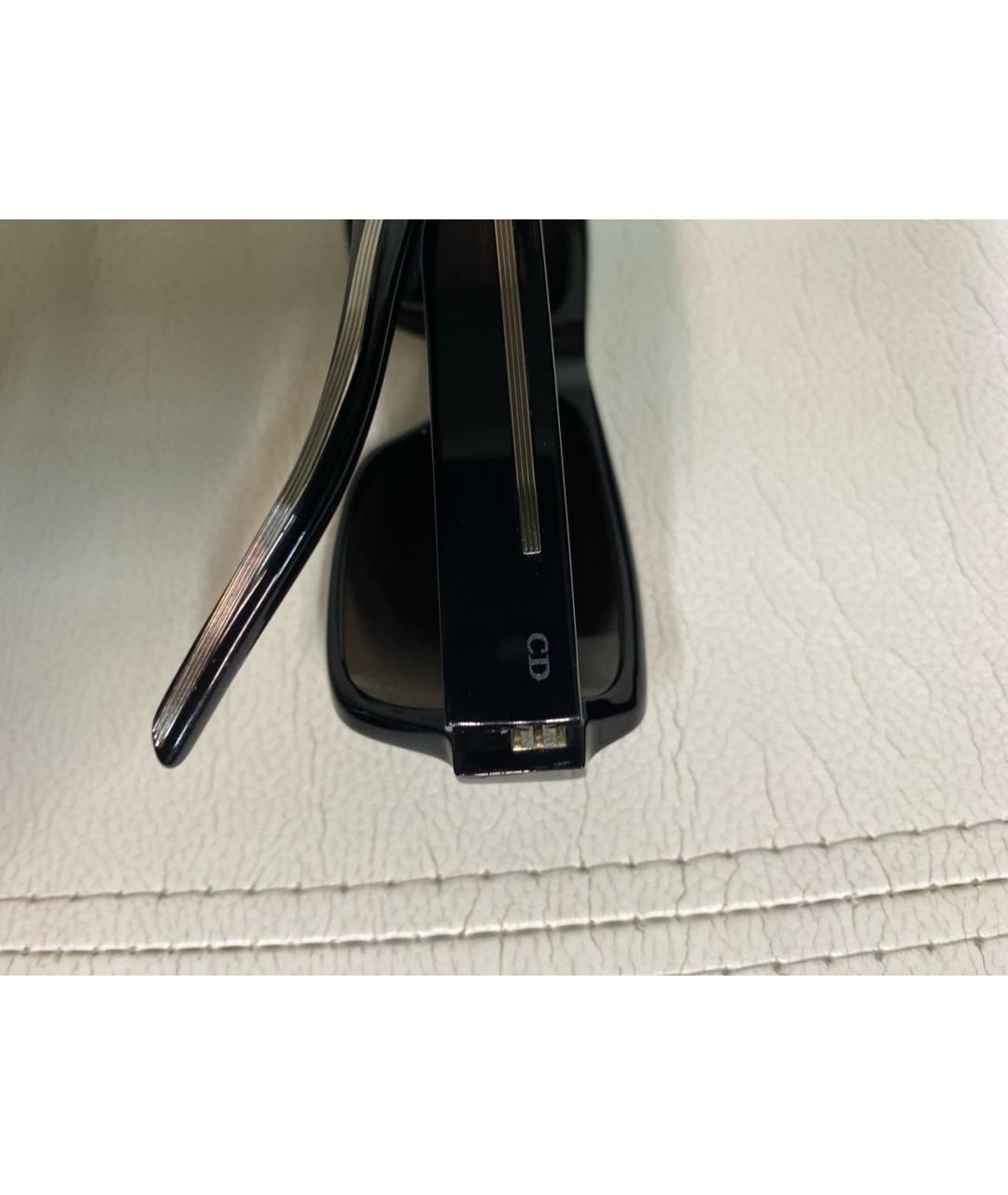 CHRISTIAN DIOR Черные пластиковые солнцезащитные очки, фото 3