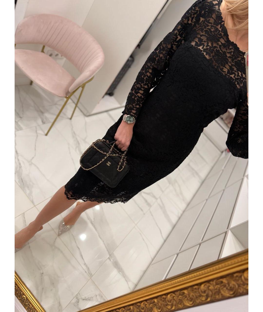 DOLCE&GABBANA Черное вечернее платье, фото 4