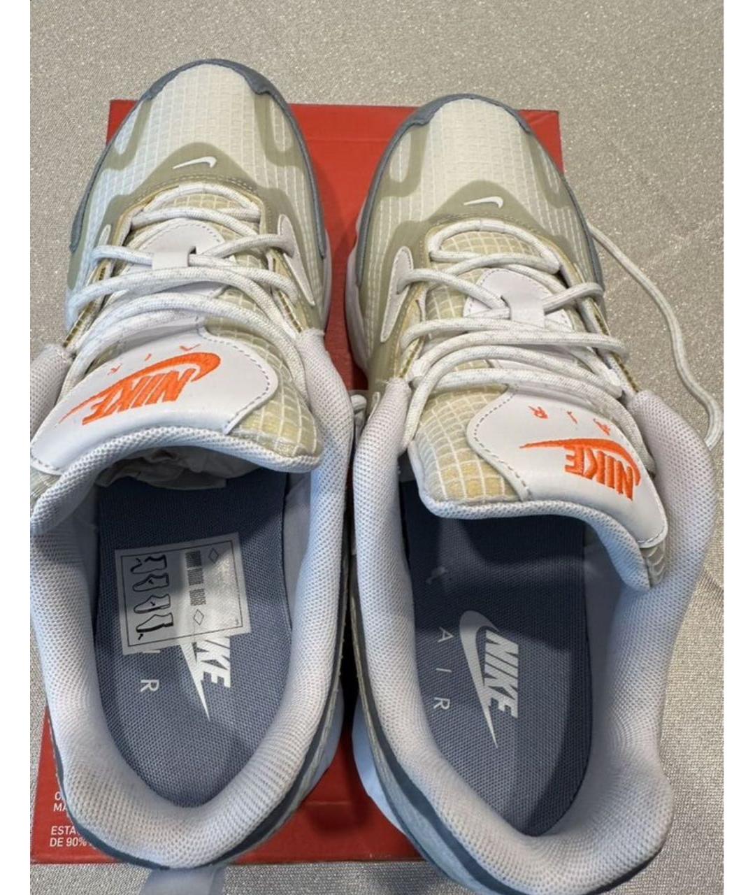 NIKE Белые текстильные низкие кроссовки / кеды, фото 3