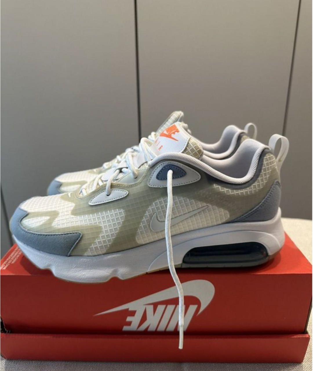 NIKE Белые текстильные низкие кроссовки / кеды, фото 5